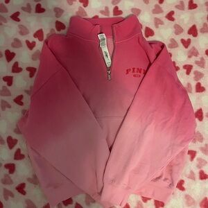 PINK Victoria's Secret Ombré Pink Quarter Zip Sweatshirt